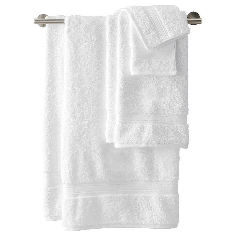 Lands' End Premium Supima Cotton 6-Piece Bath Towel Set - White
