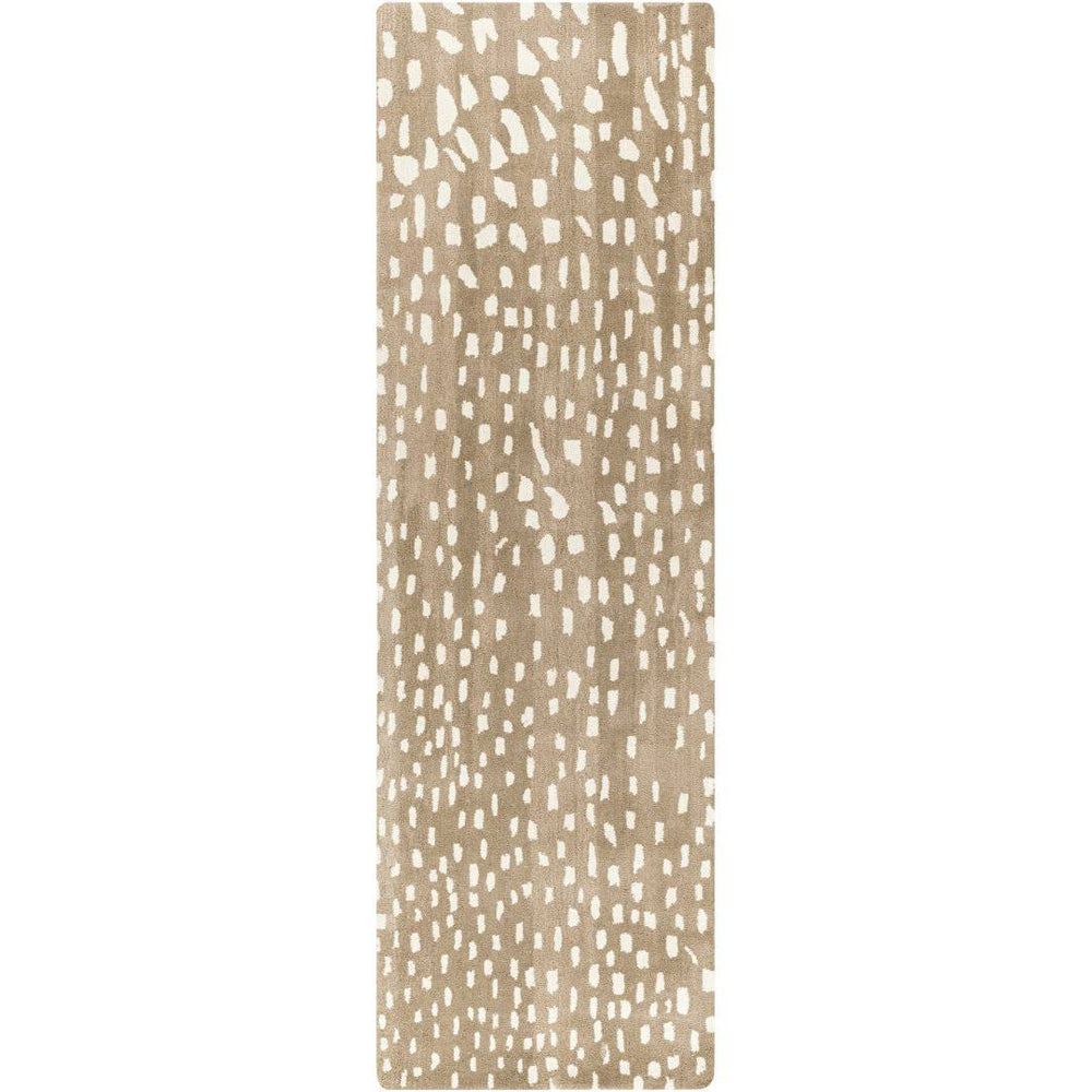 Jona Animal Print Handmade Tufted Wool Light Brown/Tan/Cream Area Rug Birch Lane Rug Size: Runner 2'6" x 8'